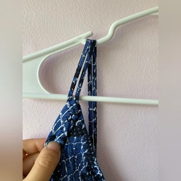 Free People Blue Snake Print Jumpsuit large - Picture 3 of 10